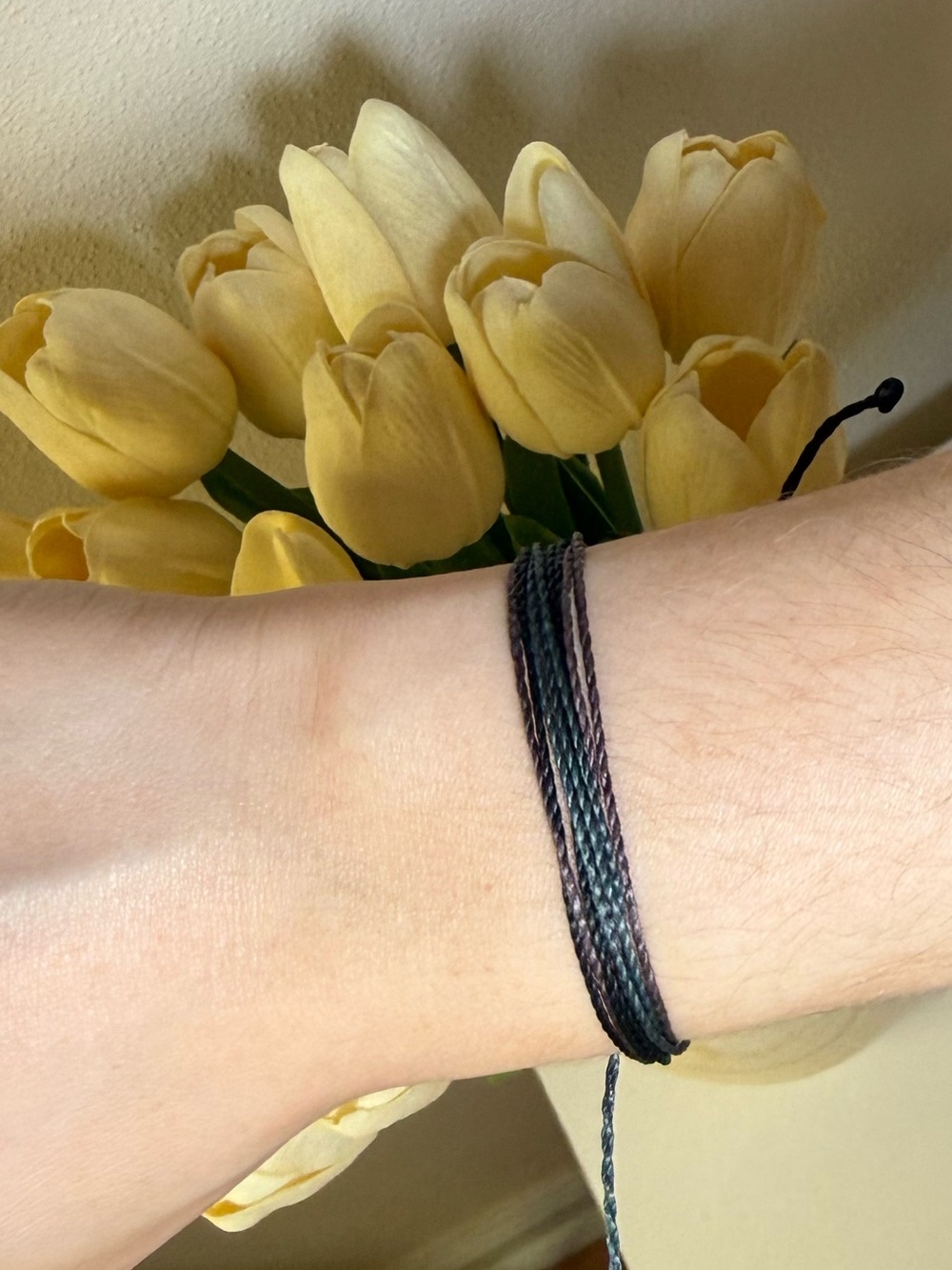 Pura Vida Multi-Strand Navy and Brown Waxed Cord Bracelet